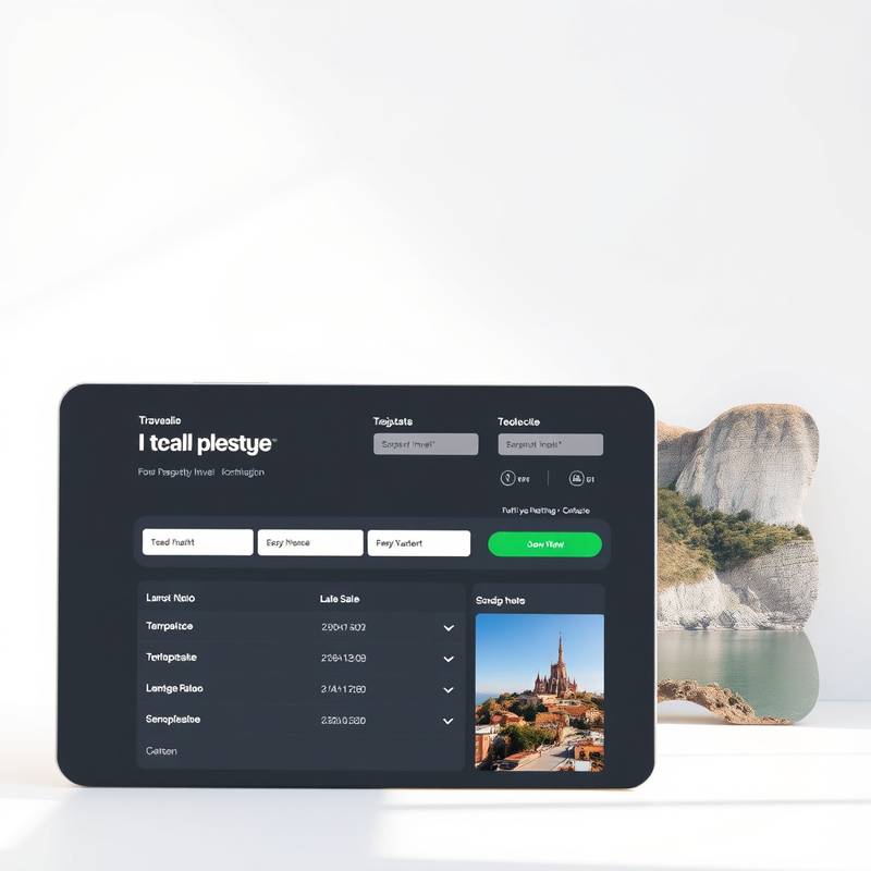 Mockup of the TravelEase Adventures booking platform