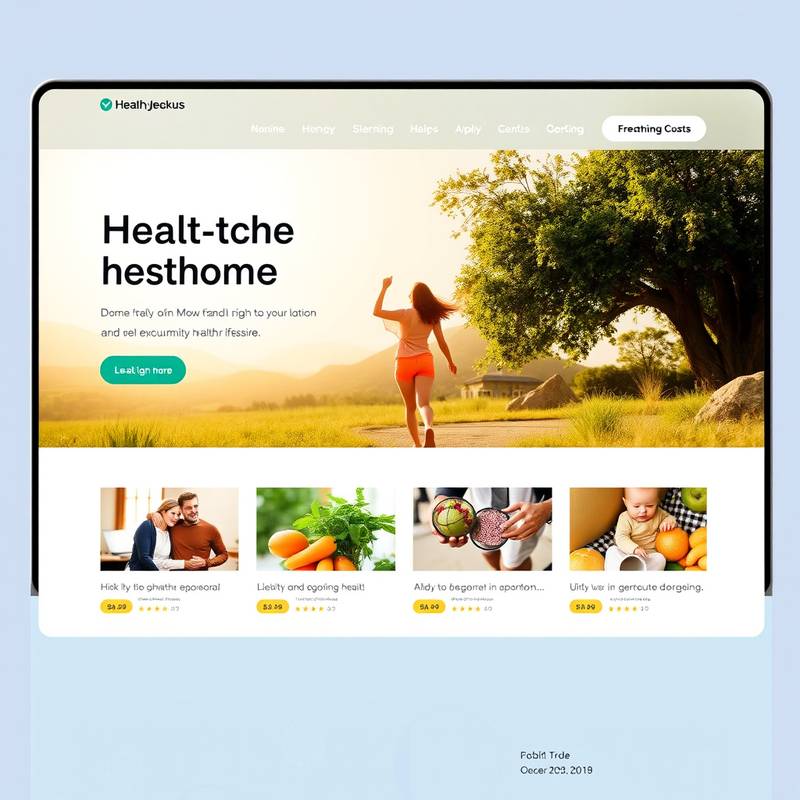 Screenshot of the HealthyLife Nutrition website, optimized for SEO