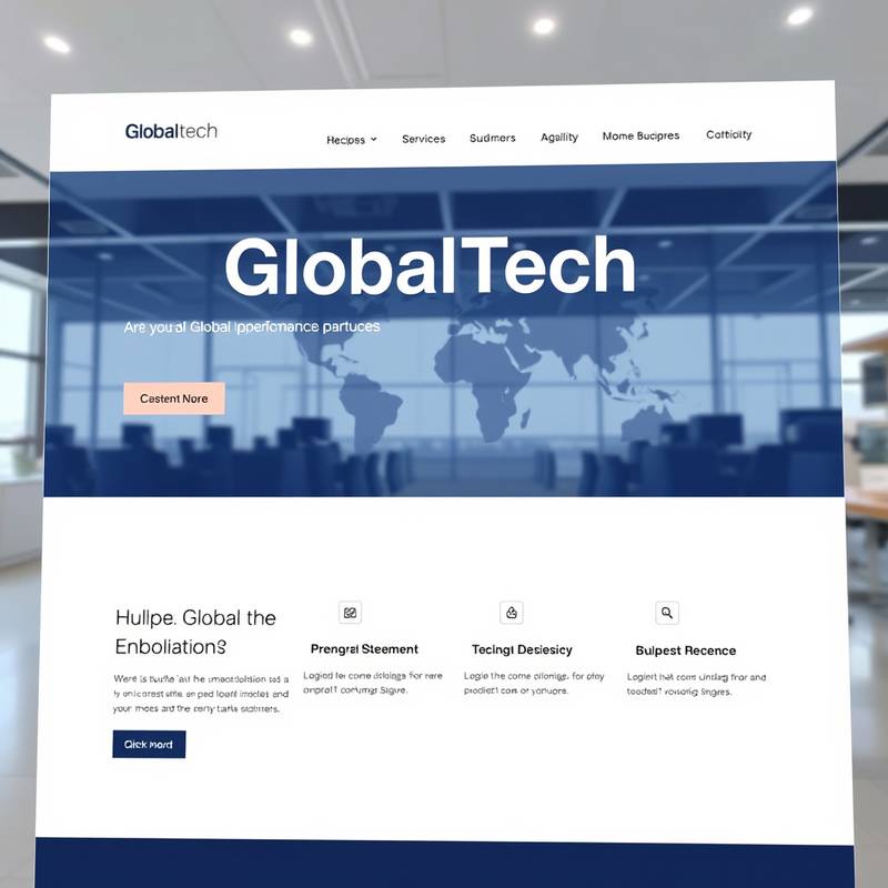 Thumbnail of the GlobalTech Solutions website redesign